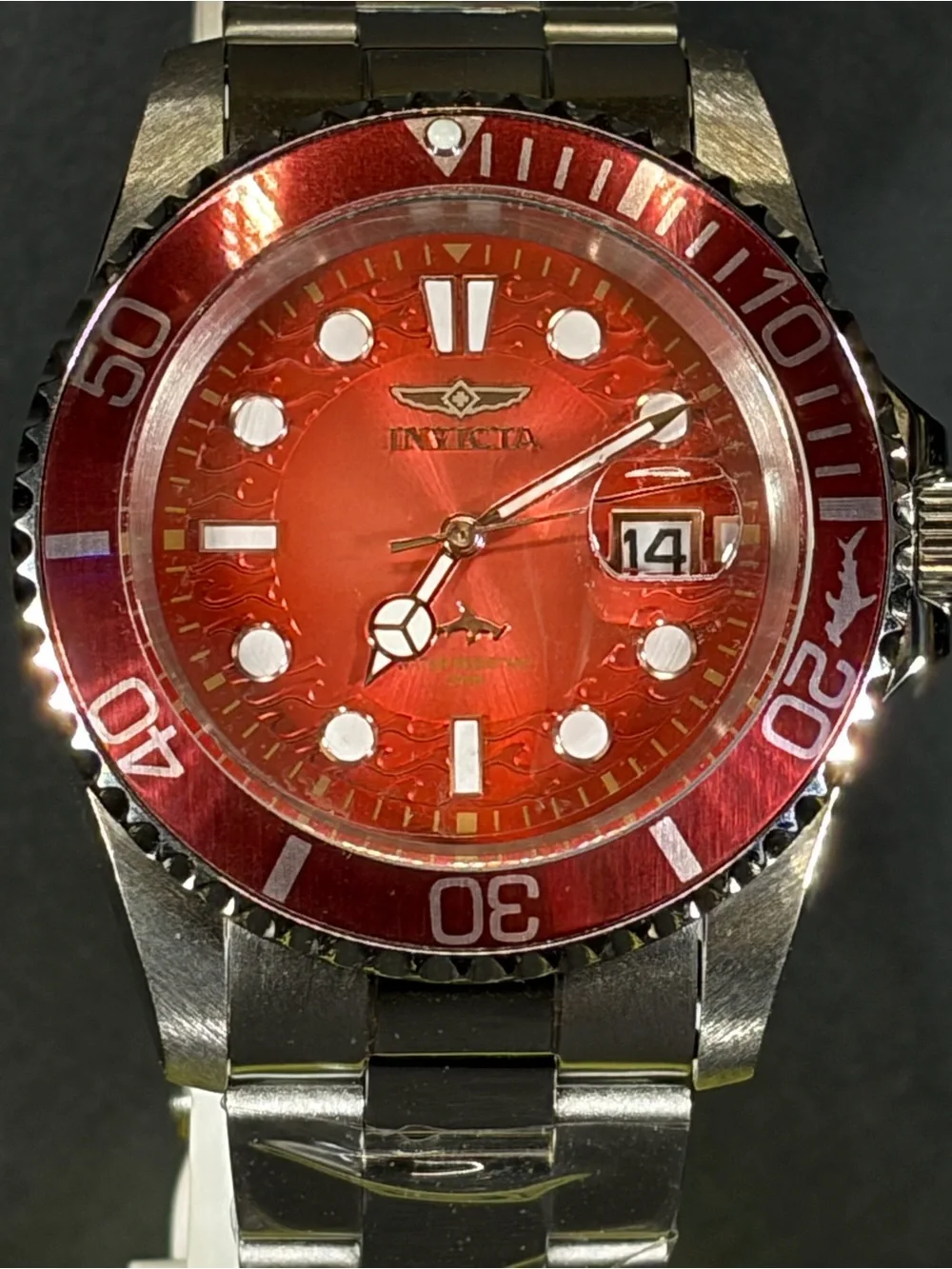 Invicta Pro Diver Vectide Men’s Watch 42mm Red Steel 50886 New